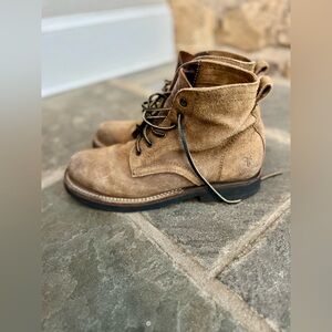 FRYE leather lace up boots men’s 8